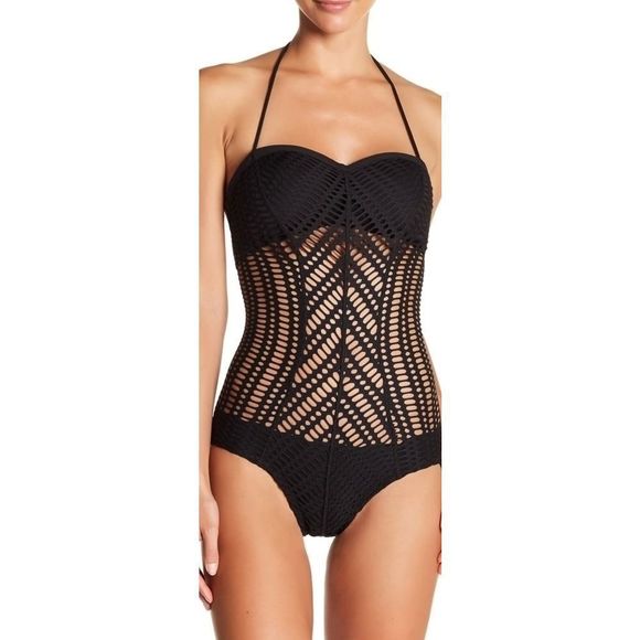 💥Robert Piccone Fish Net Bathing Suit - Picture 1 of 6
